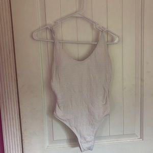 Aerie One piece bathing suit white